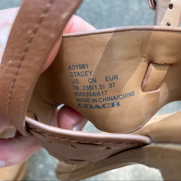 Coach | Stacey Brown Slingback Thong Sandals 7 - Picture 5 of 6